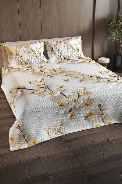 MonoHome Pike Set Cotton Double Jacquard Woven Bedspread Jasmin