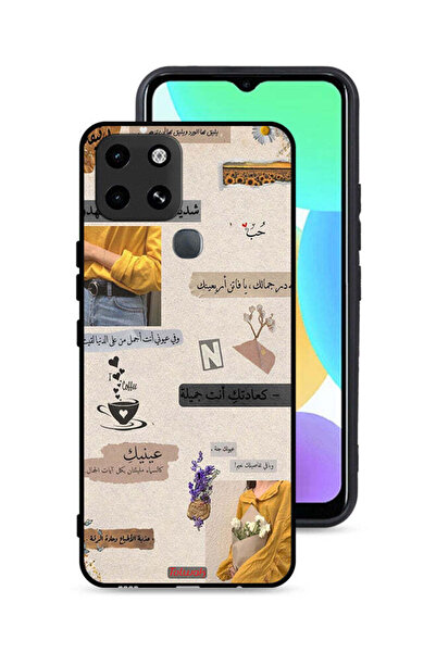 Tolwak غطاء حماية لهاتف إنفينيكس سمارت 6 بعبارات حب عربية