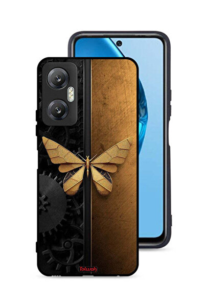 Tolwak غطاء حماية لهاتف Infinix Hot 20 5G بتصميم فراشة فولاذية