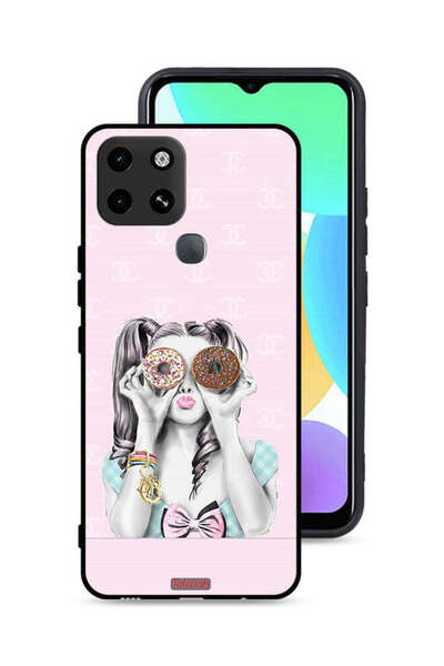 Tolwak غطاء حماية لهاتف Infinix Smart 6 يحمل دونتين