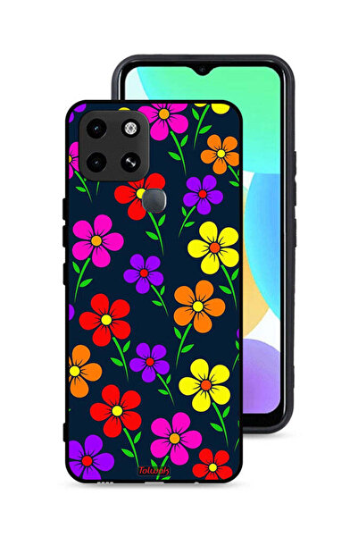 Tolwak غطاء حماية لهاتف إنفينيكس سمارت 6 - زهور ملونة