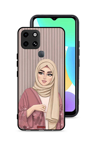 Tolwak غطاء حماية لهاتف إنفينيكس سمارت 6 برسومات فتاة محجبة