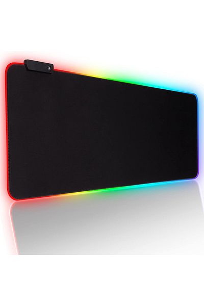 Velixo Large Gaming Mousepad 80x30cm, RGB LED, Anti-Slip, Waterproof, Reinforced Stitching, USB Included