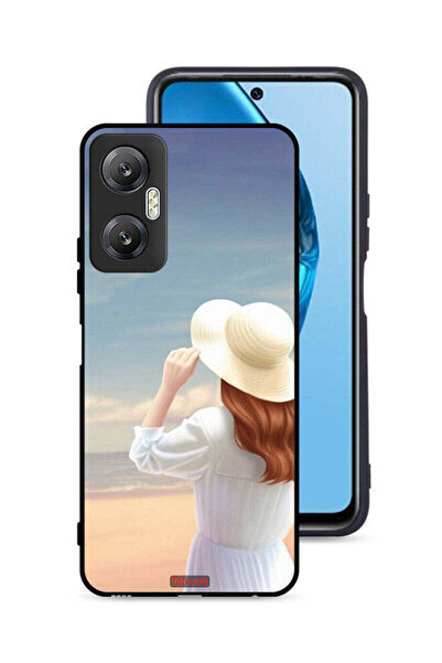 Tolwak غطاء حماية لهاتف Infinix Hot 20 5G بطبعة قبعة فتاة واقفة