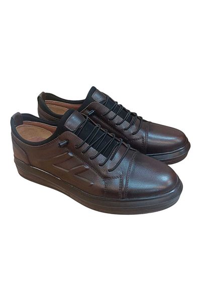 oktay kundura Genuine Leather Sneaker Casual Men's Daily Orthopedic Strapless Practical Wear 4 Seasons Shoes B405