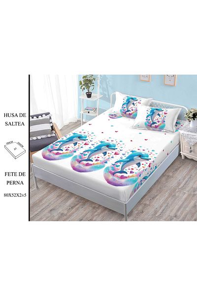 CHIRASO CHIRASO Set Bed Cover, Fine Cotton, 180x200 cm and 2 Pillowcases 80x52 cm