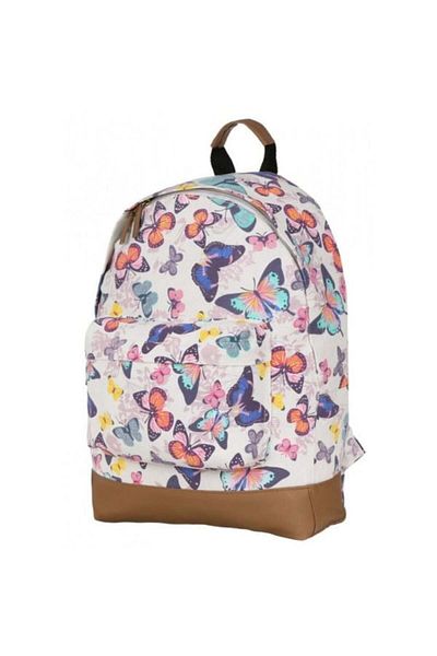 MBrands women's backpack, with butterflies, white color