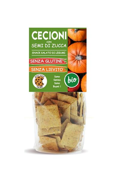 Deco Italia Salty snack (cecioni) made from legumes with pumpkin seeds, gluten-free, yeast-free