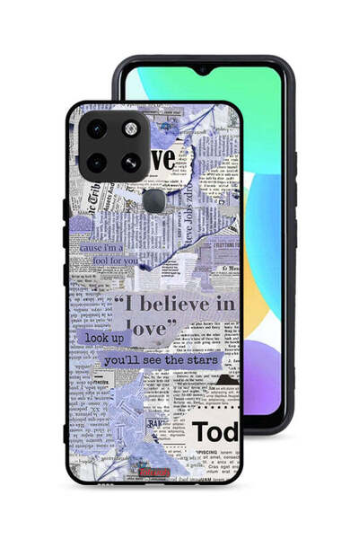 Tolwak غطاء حماية لهاتف إنفينيكس سمارت 6 بنقشة جريدة