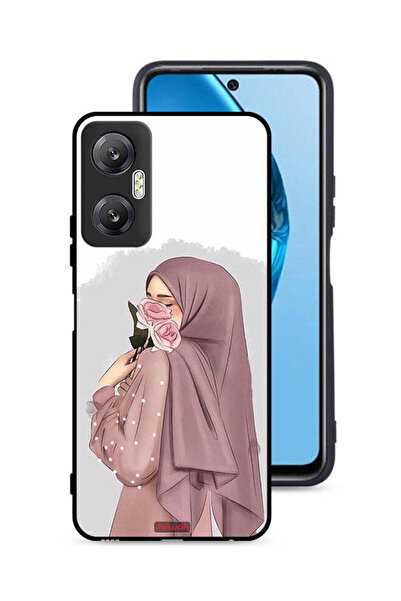 Tolwak غطاء حماية لهاتف Infinix Hot 20 5G برسومات فتاة تحمل ورودًا