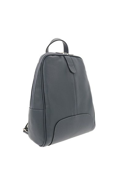 Magazinul de genti Women's backpack made of fine natural leather, model 250, Matte gray