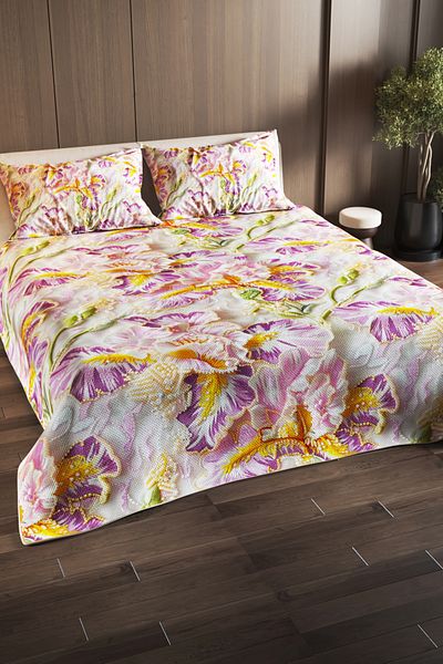 MonoHome 100% Cotton Double Bedspread Set Special Woven Perla