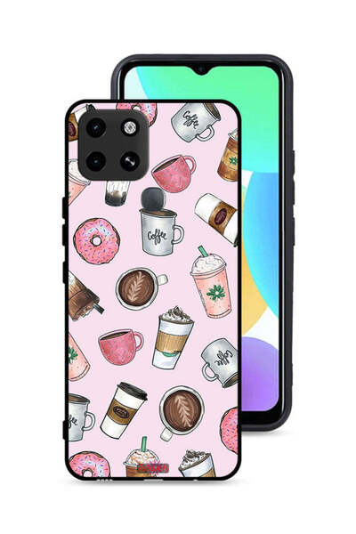 Tolwak غطاء حماية لهاتف إنفينيكس سمارت 6 برسومات محبي القهوة