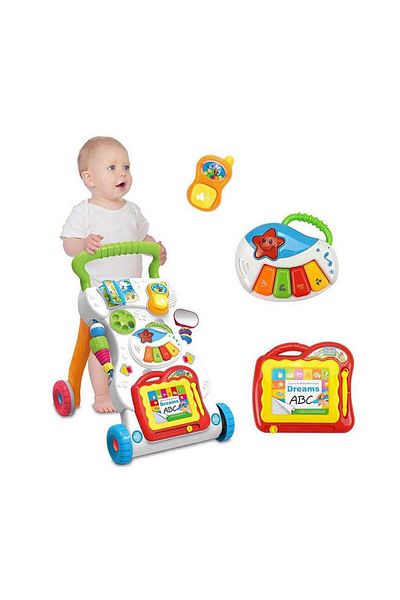 ideal STORE Premergator Carucior Baby Walker AKU Multifunctional, Muzica si lumini Jucarie pentru copii Baby AK6