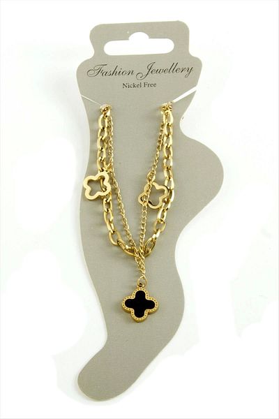 Zayla Flower Luxury Steel Anklet