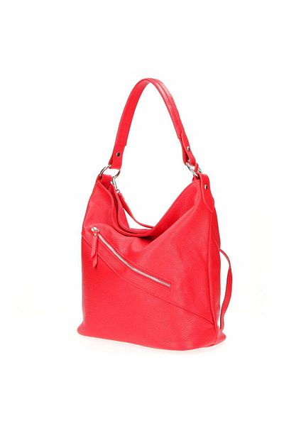 MBrands WOMEN'S BAG MADE OF ITALIAN GENUINE LEATHER Red