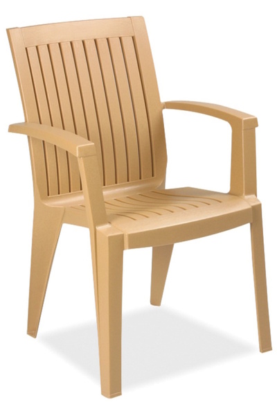 Papatya Alize Koltuk Teak 2li Paket - Plastik Bahçe Balkon Koltuğu
