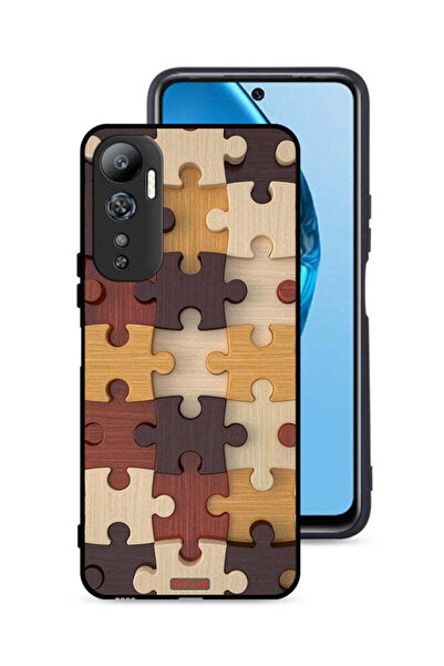 Tolwak غطاء حماية لهاتف Infinix Hot 20 4G بنمط خشبي