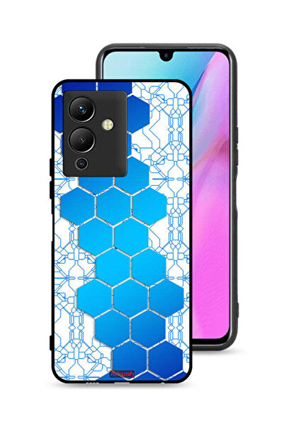 Tolwak غطاء حماية لهاتف Infinix Note 12 5G بتصميم قرص العسل وأيقونات سداسية ا...