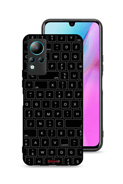 Tolwak غطاء حماية لهاتف Infinix Note 11 بنمط مفاتيح لوحة المفاتيح العشوائية