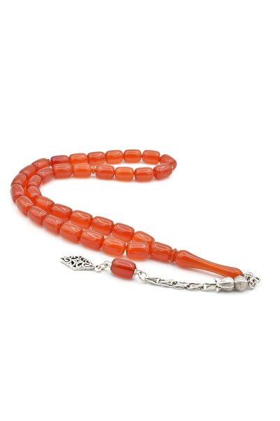 Murty99 Capsulă placată cu argint tăiată Yemen Zar Amber Tasbih