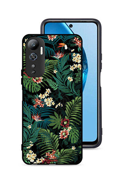 Tolwak غطاء حماية لهاتف Infinix Hot 20 4G بنقشة أوراق استوائية