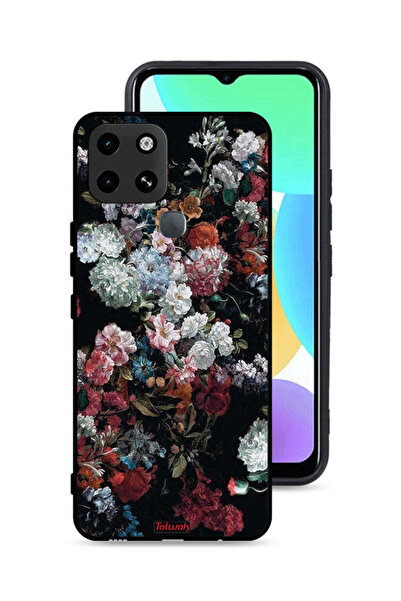 Tolwak غطاء حماية لهاتف إنفينيكس سمارت 6 بنقشة الورود العتيقة