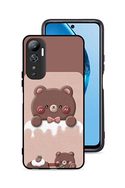 Tolwak غطاء حماية لهاتف Infinix Hot 20 4G بتصميم دب الفراولة