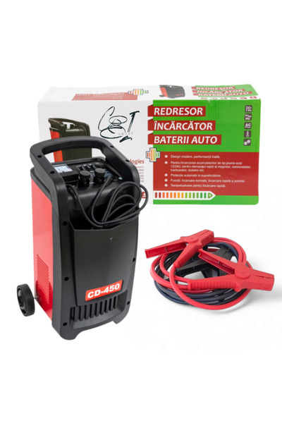 COBI SMART® Pachet robot pornire auto CD-450, 12-24V, 2000W, 30-700Ah, include cabluri pornire