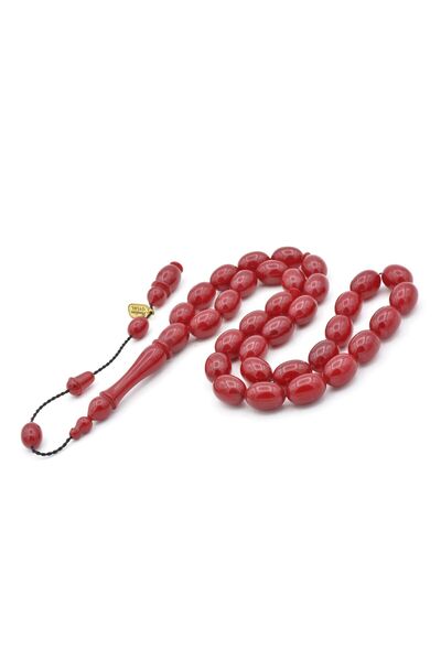 Murty99 Ibrahim Uysal Signed Beyzi Large Size Cherry Squeeze Amber Prayer Beads