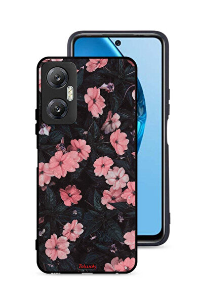 Tolwak غطاء حماية لهاتف Infinix Hot 20 5G بلون الخوخ والورود الصغيرة