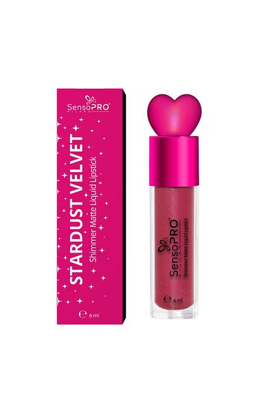 SensoPRO Milano Ruj lichid mat Stardust Velvet cu sclipici - SensoPRO Milano, Stellar Mauve