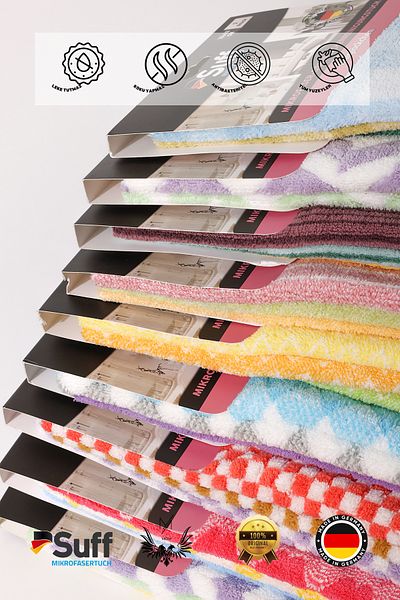 Suff Manavgat Oto Market 9 Pieces Kitchen Cloth, Drying Cloth and Countertop Cloth (3 Pieces 32X32 X3)