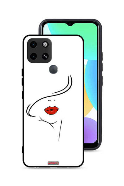 Tolwak غطاء حماية لهاتف إنفينيكس سمارت 6 برسومات وجه فتاة