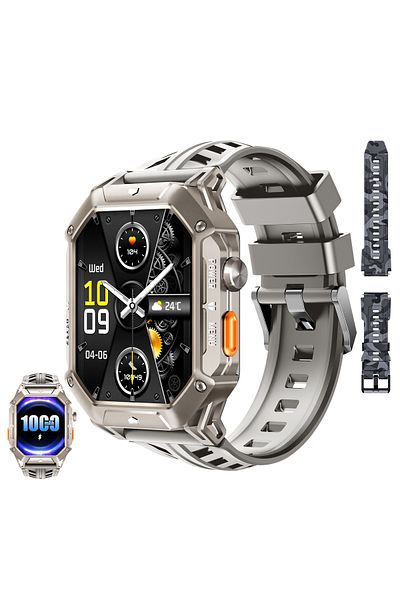 oukitel Smartwatch OUKITEL BT80, 2.13-inch AMOLED Touchscreen, 1000mAh Big Battery, iOS/Android, 5ATM, IP68