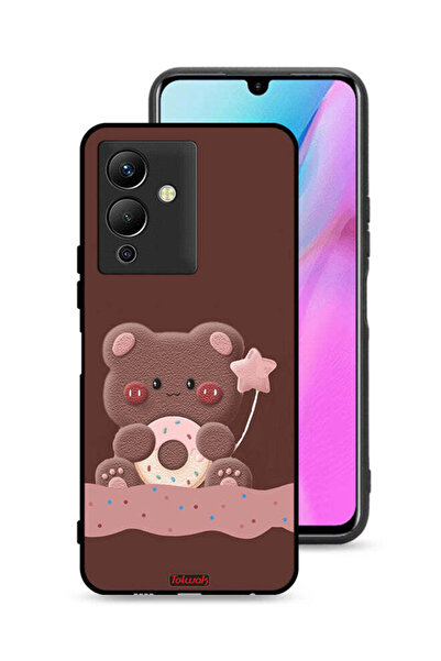 Tolwak غطاء حماية لهاتف Infinix Note 12 Pro 5G بطبعة دب الدونات