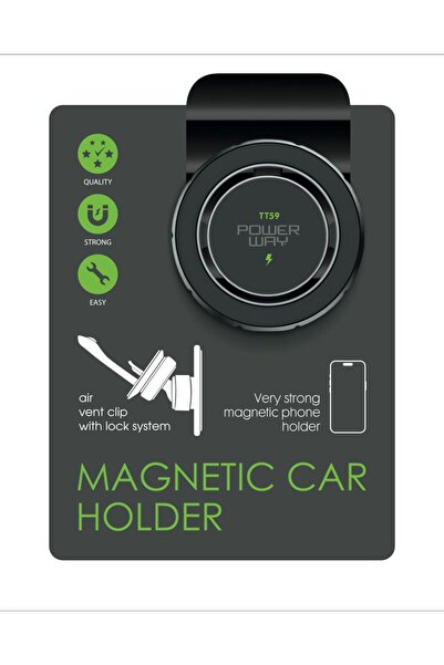 Pmr Magsafe İle Uyumlu Hava Menfezi Telefon Tutucu | Powerway TT59 | 2 Yapışk...