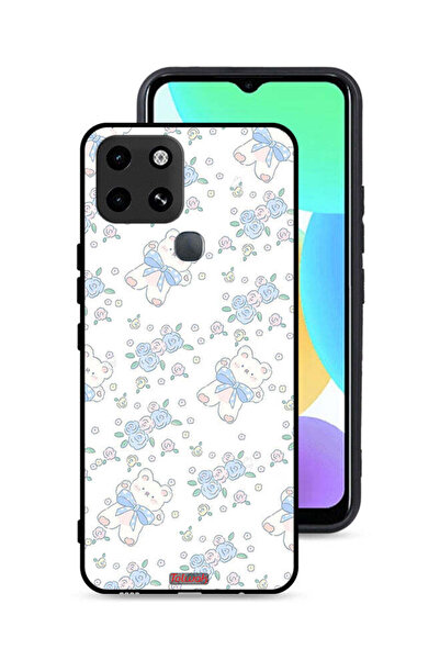 Tolwak غطاء حماية لهاتف إنفينيكس سمارت 6 مع أيقونة دب تيدي لطيف وزهور