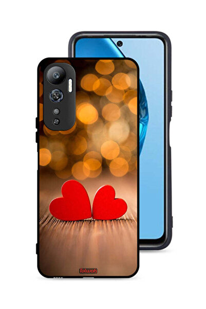 Tolwak غطاء حماية لهاتف Infinix Hot 20 4G بتصميم قلبين جميلين