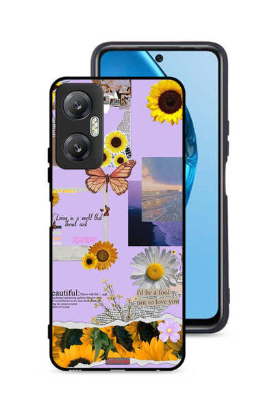 Tolwak غطاء حماية لهاتف Infinix Hot 20 5G بملصقات عباد الشمس الجميلة