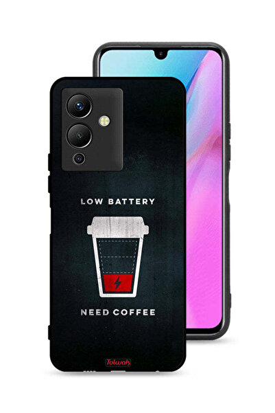 Tolwak غطاء حماية لهاتف Infinix Note 12 Pro 5G - بطارية منخفضة - يحتاج إلى قهوة
