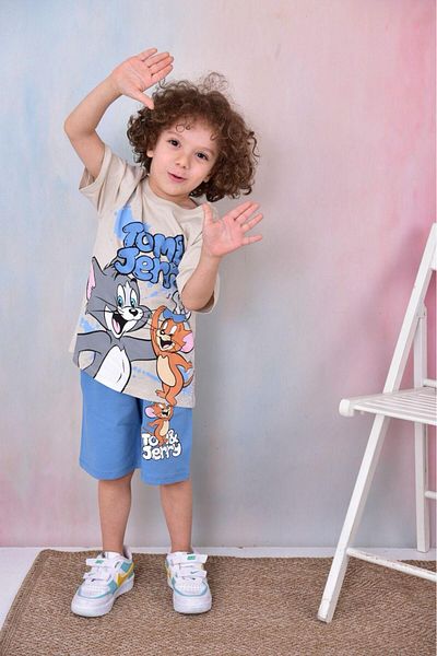 LİLLYPİCCA Boy's Character Patterned Shorts Combination Suit