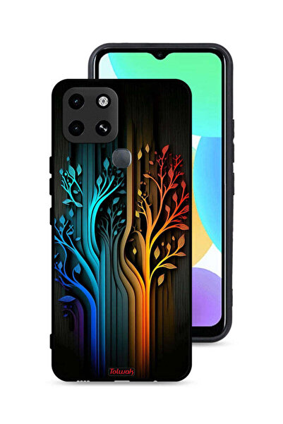 Tolwak غطاء حماية لهاتف إنفينيكس سمارت 6 برسومات أوراق الشجر