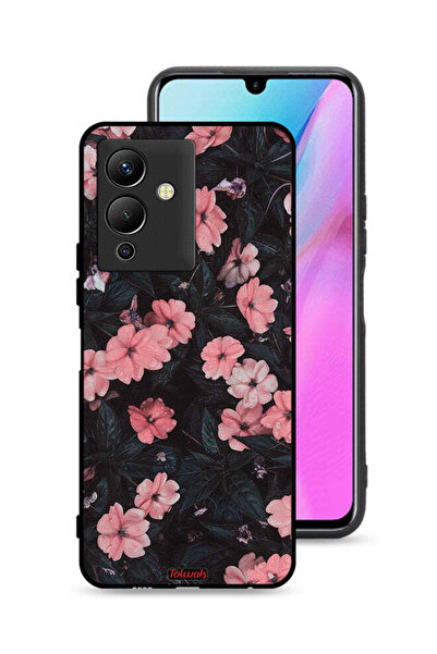 Tolwak غطاء حماية لهاتف إنفينيكس نوت 12 برو 5G - لون الخوخ والورود الصغيرة