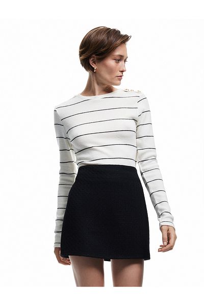 Koton Mini Size A-Line Tweed Skirt