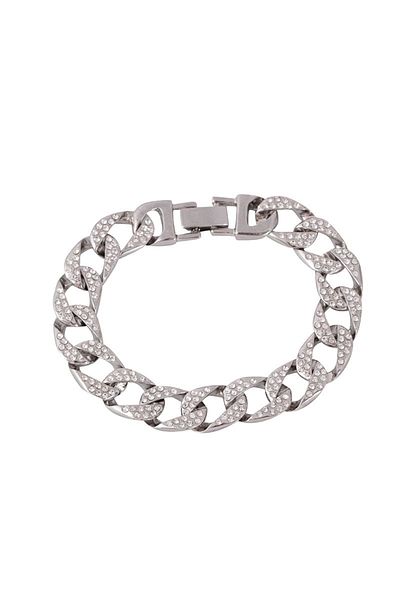 MBrands bracelet made of metal alloy with stones Silver