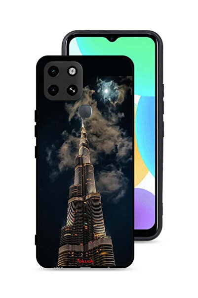 Tolwak غطاء حماية لهاتف إنفينيكس سمارت 6، برج خليفة في الليل