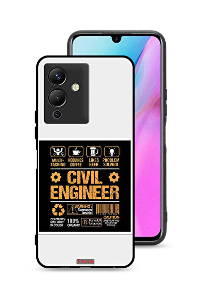 Tolwak غطاء حماية لهاتف Infinix Note 12 Pro 5G، ملصق مهندس مدني