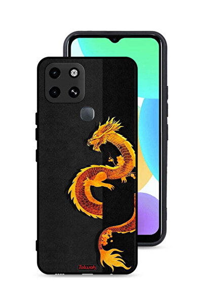 Tolwak غطاء حماية لهاتف Infinix Smart 6 بتصميم فن التنين