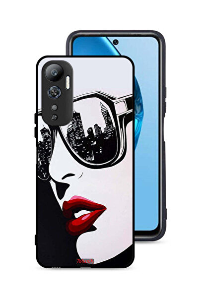 Tolwak غطاء حماية لهاتف Infinix Hot 20 4G بتصميم وجه فتاة وفن تجريدي